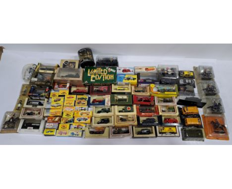 Corgi. Matchbox, Oxford Diecast and similar a boxed commercial and motor vehicle group, also to include military related. Con