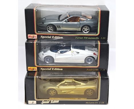 Bburago Special Edition, 1:18 Scale, a boxed Performance Car group. &nbsp;Includes Ferrari 550 Maranello &amp; Ford GT90. &nb