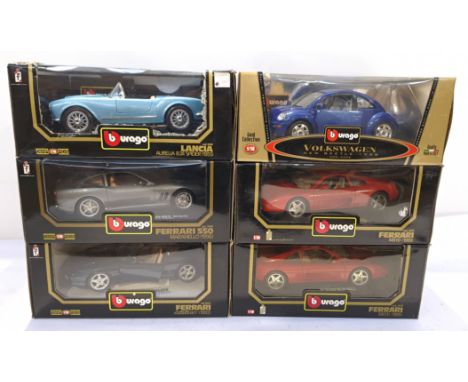 Bburago, a boxed Group of 1:18 Scale Commercial Vehicles. Includes 3039 Ferrari 348tb (1989) with others. Although unchecked 