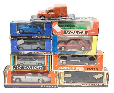 Moskvitch, Yanka, Trax &amp; similar, Russian, Australian &amp; similar, a boxed Car group. &nbsp;Although unchecked for comp