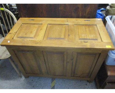A vintage pine blanket chest 27 1/2" h x 38 3/8" w Location: G 