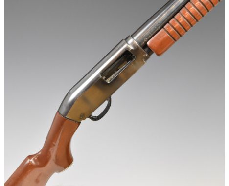 Squires Bingham&nbsp;12 bore 3-shot pump-action shotgun with semi-pistol grip and 27.5 inch barrel choked improved cylinder, 