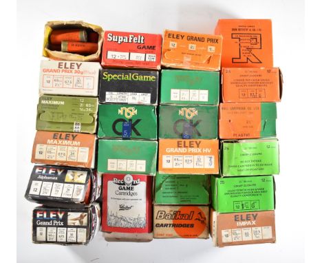 Approximately five hundred 12 bore shotgun cartridges to include Eley Grand Prix HV, Eley Grand Prix and Roxton Sporting, mos
