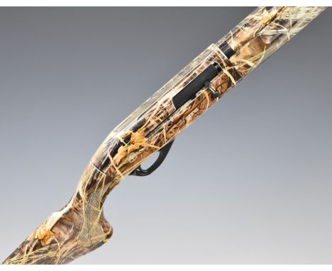 ATA 12 bore 3-shot semi-automatic shotgun with textured semi-pistol grip and forend, composite stock, camouflage&nbsp;finish,