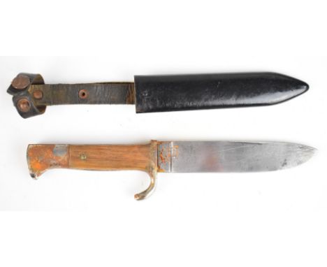 German Third Reich Nazi Hitler Youth dagger with replacement grips, RZM 7/27 1937 to ricasso and&nbsp;Puma Solingen&nbsp;Ges 