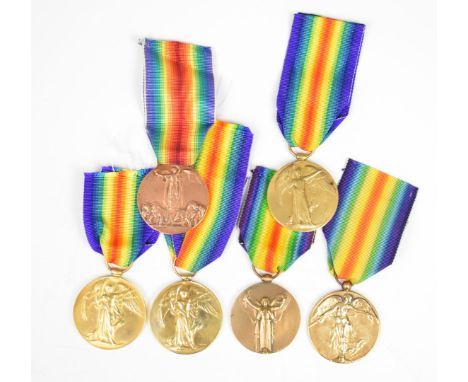 Three WW1 Victory Medals named to 79852 Pte A R Egan RAMC, 100466 Sapper W C Holman, Royal Engineers and 15214 A/Cpl J E Rich