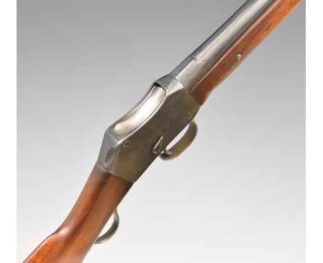 R P Rodda &amp; Co of Calcutta Enfield pattern Martini-Henry underlever-action 20 bore shotgun with vacant brass cartouche to