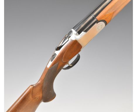 Gamba 12 bore over and under ejector shotgun&nbsp;with engraved locks and underside, chequered semi-pistol grip and forend, s