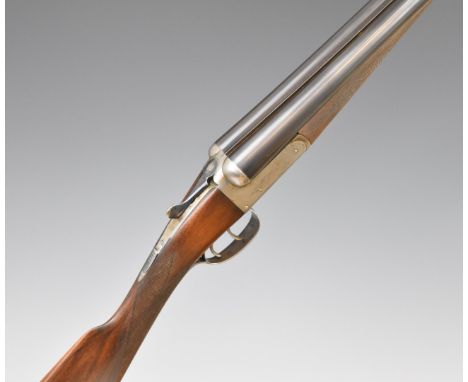 Alex Martin of Glasgow, Edinburgh, Aberdeen and Stirling 12 bore side by side shotgun with engraved lock, thumb lever and und