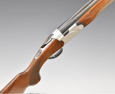 Beretta S685E 12 bore over and under ejector shotgun with engraved lock, underside, trigger guard, top plate and thumb lever,