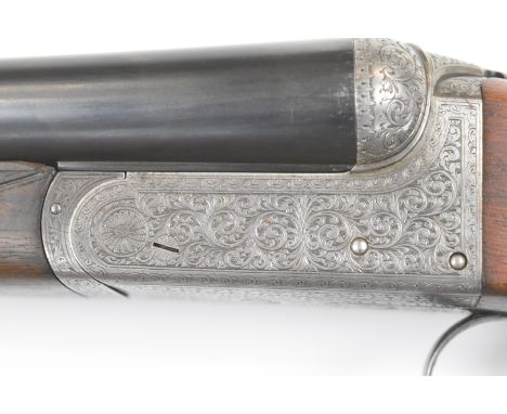 A composed pair of Watson Brothers 12 bore side by side ejector shotguns, each with named and engraved locks, engraved trigge