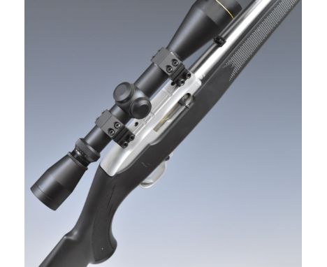 Ruger Model 10/22 .22 semi-automatic rifle with chequered semi-pistol grip and forend, composite stock, Leupold VX1 3-9x40 sc