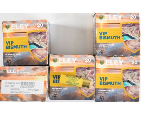 One hundred and nineteen 20 bore Eley VIP Bismuth shotgun cartridges, in original boxes PLEASE NOTE THAT A VALID RELEVANT FIR