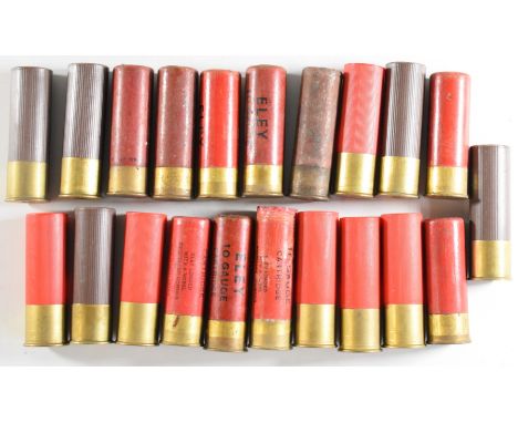 Twenty 10 gauge shotgun cartridges including Eley examples, together with one empty cartridge PLEASE NOTE THAT A VALID RELEVA