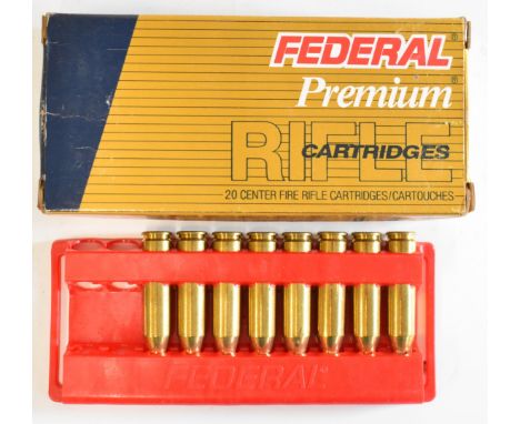 Eight .243 Win Federal rifle cartridges, in original box PLEASE NOTE THAT A VALID RELEVANT FIREARMS/SHOTGUN CERTIFICATE IS RE