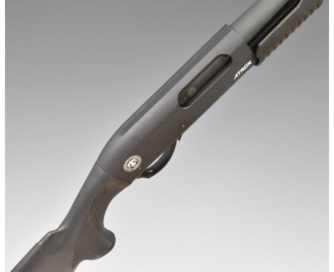 Huglu Atrox 12 bore 3-shot semi-automatic shotgun with chequered semi-pistol grip, composite stock and 26 inch multi-choke ba