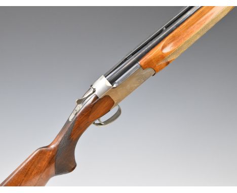Miroku 3000 12 bore over and under ejector shotgun with engraved scenes of birds to the lock and underside, chequered semi-pi