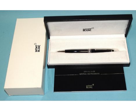 A Mont Blanc Meisterstück ballpoint pen, boxed with service guide booklet and outer carton.