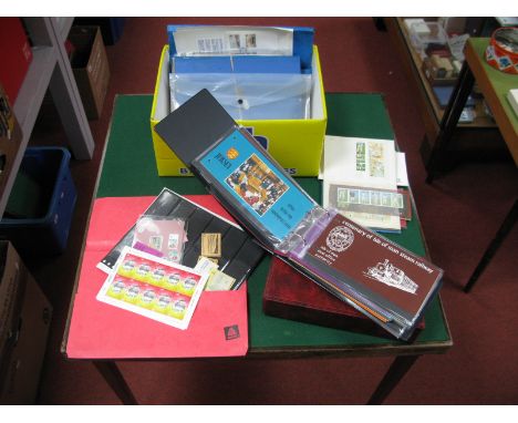 A Carton Containing a Quantity of Mint Isle of Man and Channel Island Stamps, including Alderney etc, includes presentation p