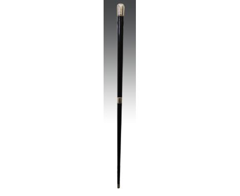 An ebony and silver mounted baton, by J Howell & Co. Limited, London 1934.