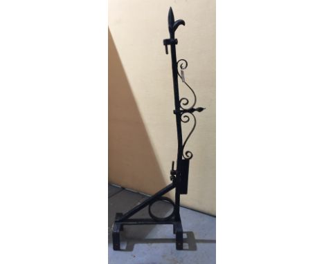 A wrought iron sign bracket, length 150cm