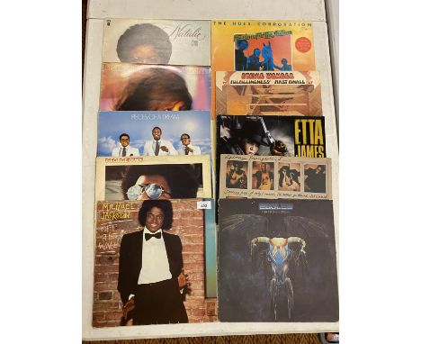 A COLLECTION OF VINYL LP ALBUMS TO INCLUDE: MICHAEL JACKSON, GEORGE DUKE, EAGLES, PIECES OF A DREAM, STEVIE WONDER ETC. 