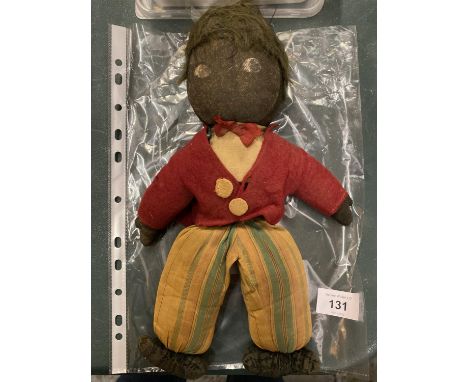 A VINTAGE TEDDY/DOLL WITH HANDMADE CLOTHES 