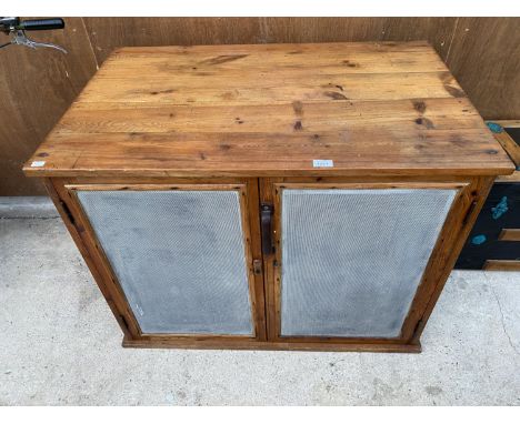 A VINTAGE WOODEN MEAT SAFE 