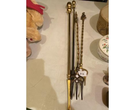 FOUR FIRESIDE COMPANION TOOLS TO INCLUDE TWO POKERS AND TWO FORKS 