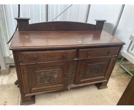 AN ART NOUVEAU INFLUENCE SIDEBOARD 59 INCH WIDE 
