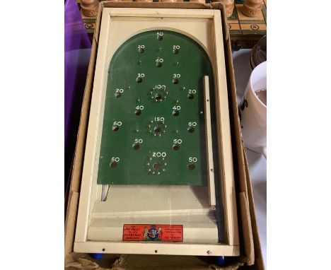 A VINTAGE CHAD VALLEY BOXED BAGATELLE GAME 