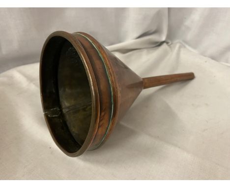 A VINTAGE COPPER FUNNEL 