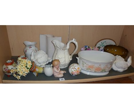 Shelf of assorted china