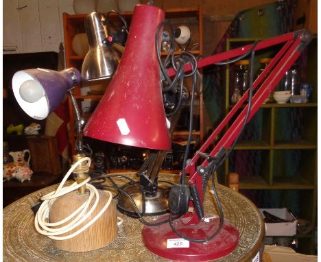Vintage Anglepoise desk lamp, 2 x similar and another