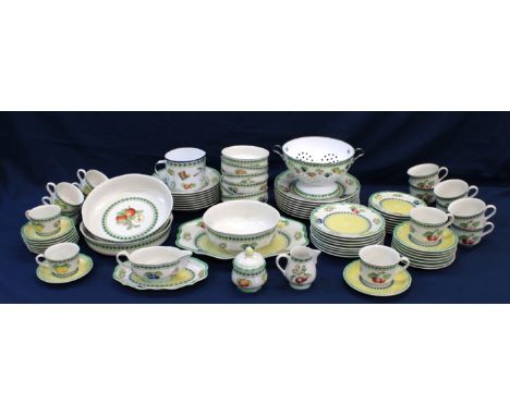  A Villeroy &amp; Boch 'French Garden Fleurence' tea &amp; dinner service for eight settings to include an oval platter, 36.4
