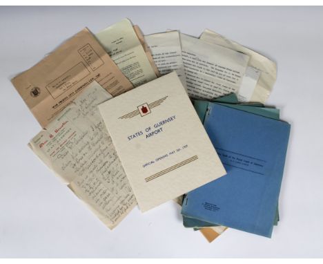  A large collection of Guernsey ephemera etc - To include a brochure &amp; invitation for the opening of Guernsey Airport 193