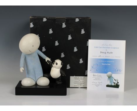  Doug Hyde (British, b.1972) 'Step by Step', signed and numbered 217/395, cold cast porcelain, 25cm x 20cm (on base) * Sold i
