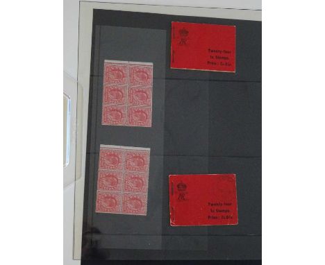 Small balance of Edward VII issues with two examples of the first booklet BA1, one very fine with good perfs, the other unusu