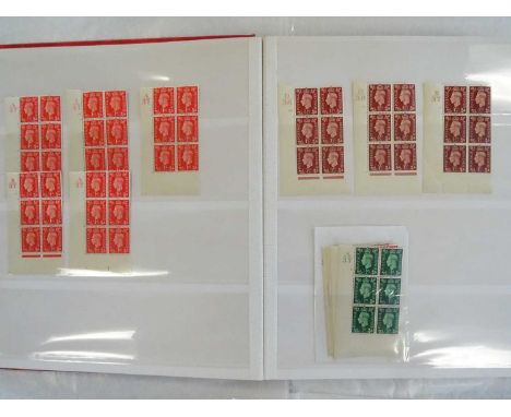 A magnificent collection of more than 250 corner blocks of six (or occasionally eight) virtually all different cylinder/dot/c