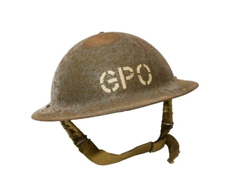 A charming group of vintage Postman's kit, with wartime infantry-type helmet stencilled 'GPO', similarly stencilled 'CPO' can