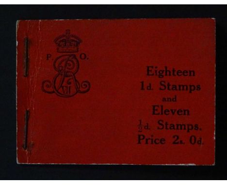1911 Harrison printed booklet, BA6, first two 1d. panes inverted wmk, the third 1d pane (displaced clichés) and the ½d panes 