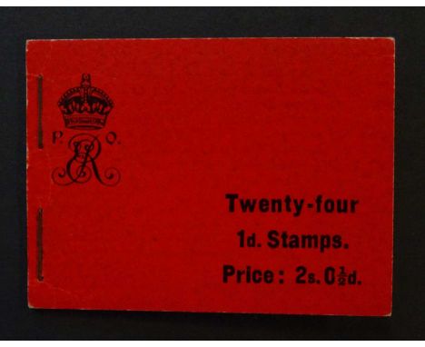 1904 2/- booklet, BA1 with watermarks inverted, the first booklet officially issued in Great Britain. Very fine quality. Cat.