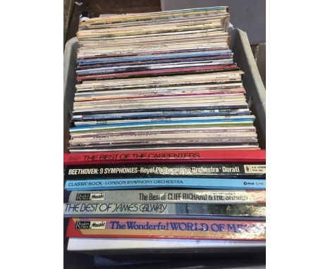CARTON OF MISC LP'S INCL; JOHNNY CASH, EAGLES, MICHAEL JACKSON, SUPER TRAMP