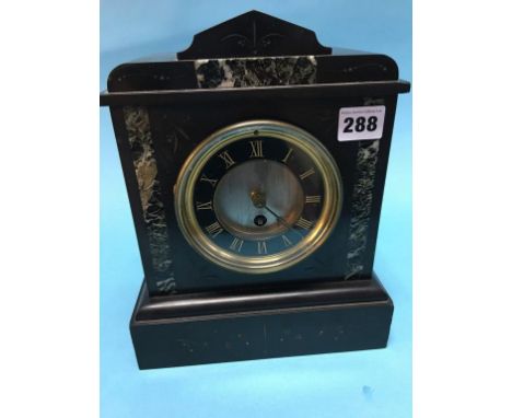 A slate mantle clock