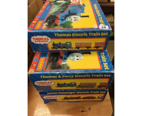 Three Hornby Thomas The Tank Engine train sets