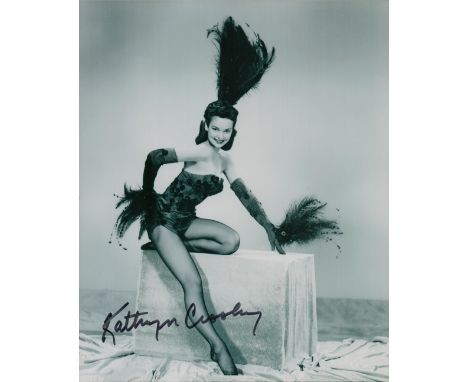Kathryn Crosby signed vintage black and white photo Approx. 10x8 Inch. Is a retired American actress and singer who performed