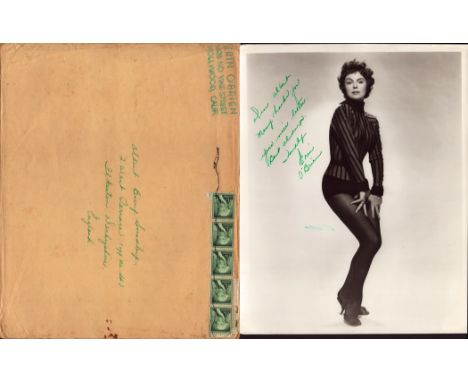 Erin O'Brien signed 10x8 inch vintage black and white photo with original mailing envelope. Good condition. All autographs co