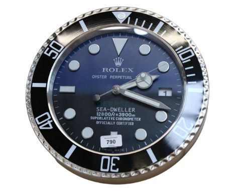 A reproduction quartz dial wall clock, diameter 34cm