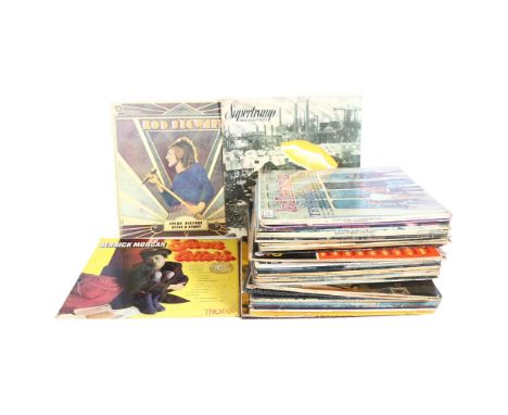 A quantity of vinyl LPs, including Honeybus (Story), Neil Young, Bob Dylan, Stevie Wonder, Gordon Lightfoot, Blood, Sweat and