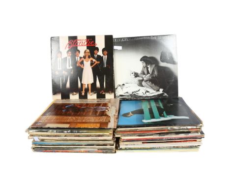 A quantity of vinyl LP records, including various artists such as Bob Dylan, Boz Scaggs, Blondie, Billy Joel, Elton John, Eri